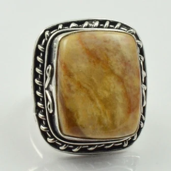 Jaspers кольцо серебряное покрытие над медью США Размер 6 75 R2456 | Украшения и