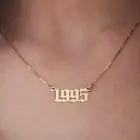 Женское Ожерелье с индивидуальным номером, Готическая цепочка из нержавеющей стали с буквенным именем, колье-чокер