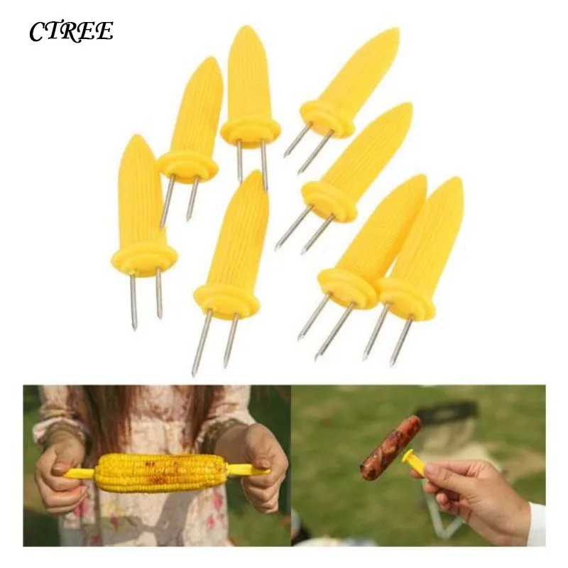 

CTREE 4Pcs New Corn Roast Stainless Steel BBQ Signature Barbecue Accessories Outdoor Camping Barbecue Supplies Kitchen Fork C757