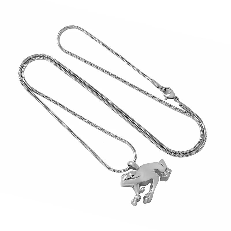 

IJD9551 Stainless Steel Frog Pendant Cremation Memorial Pendant for Ashes Urn Keepsake Necklace Waterproof Jewelry