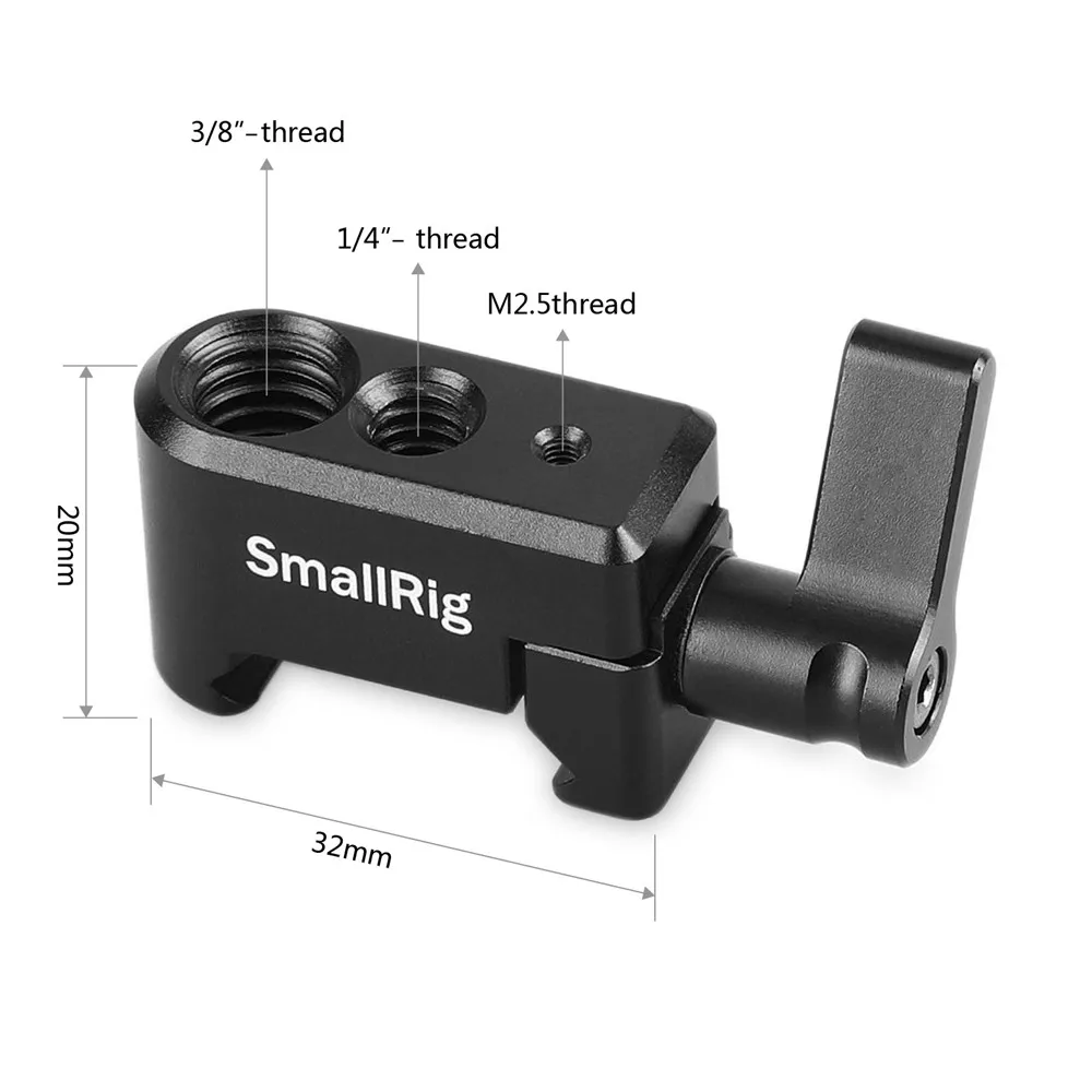 Быстросъемный зажим SmallRig Nato с резьбой 1/4 дюйма 3/8 M2.5 для холодного