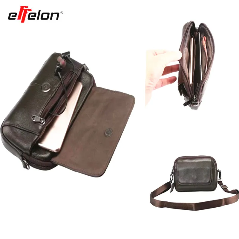 Effelon натуральная кожа поясная сумка для iphone через плечо ниже 6 5 &quotсмартфонов