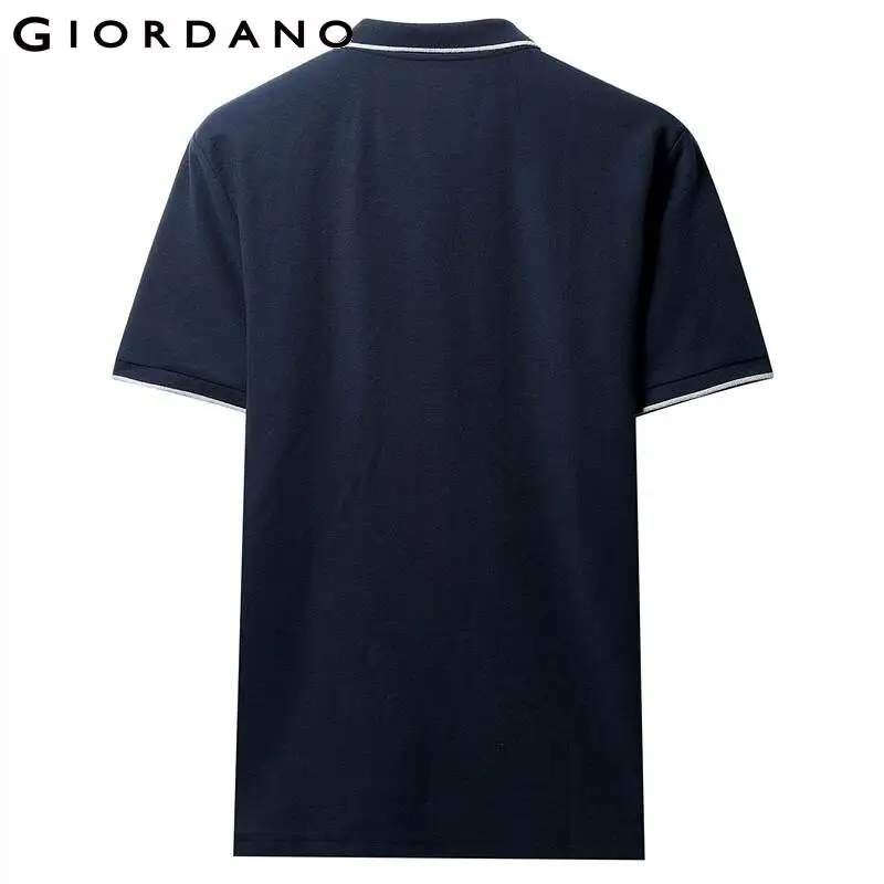 Giordano Футболка Polo slim fit с боковыми разрезами на талии выполнена в нескольких