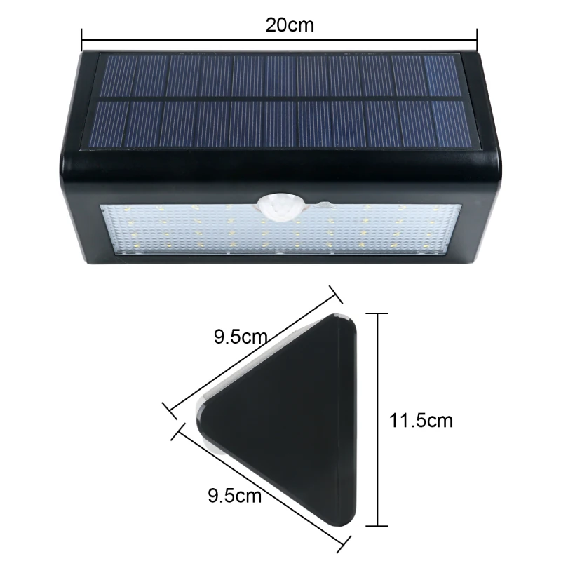 Садовый светильник на солнечной батарее 38 светодиодов уличный настенный с