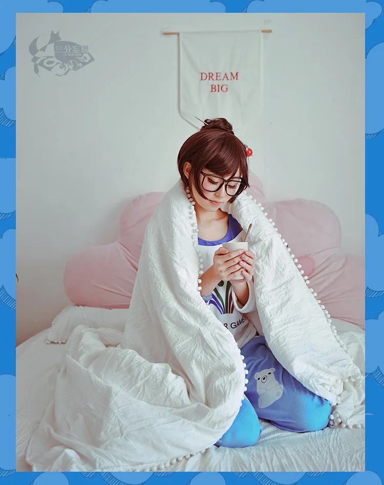 Модель 1/3 года: милый пижамный комплект для сна с надписью «Delusion Overwatch Mei riseandshine» для костюмированной вечеринки
