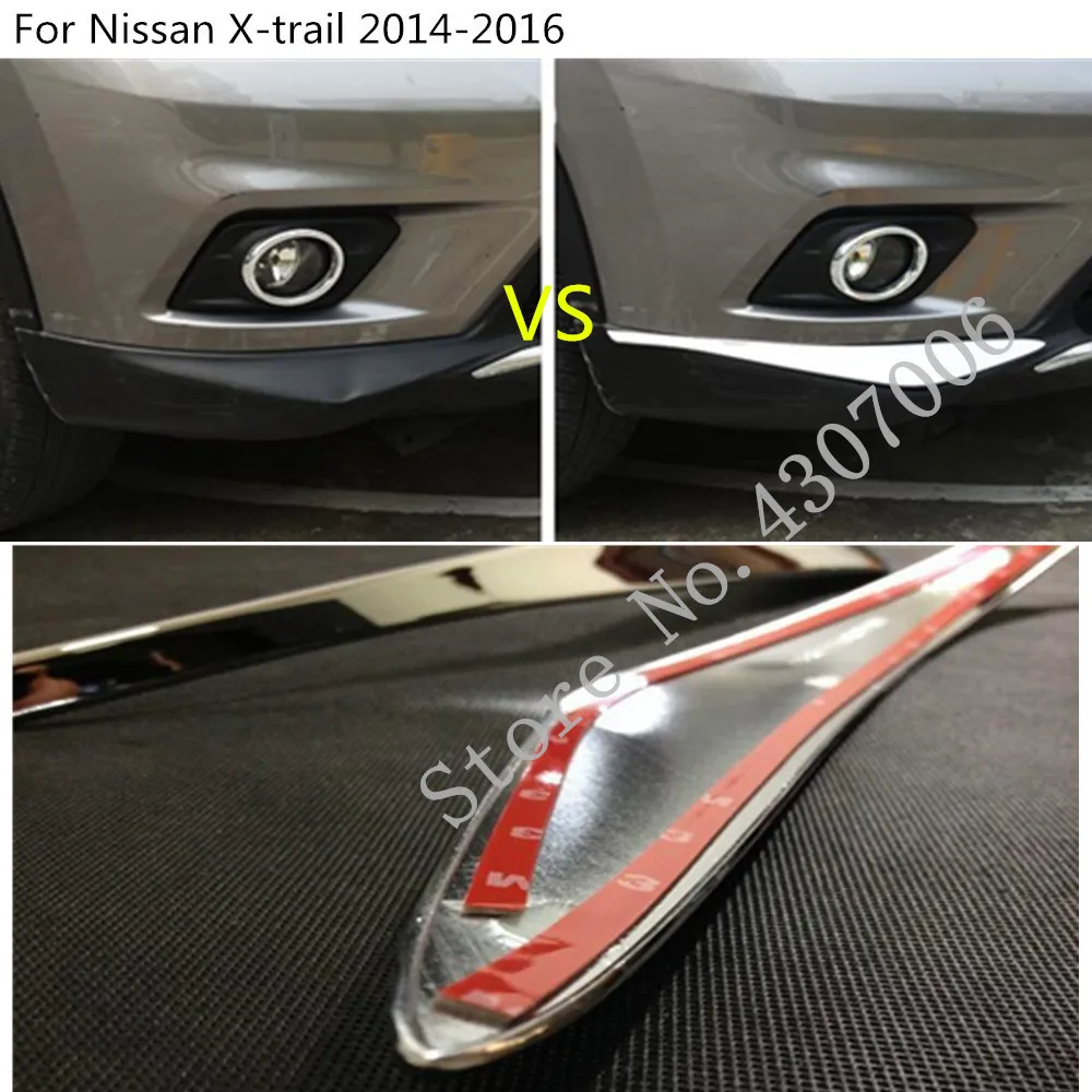 2 шт. защитные накладки на углы переднего бампера для Nissan X-Trail XTrail T32/Rogue 2014 2015 2016 |