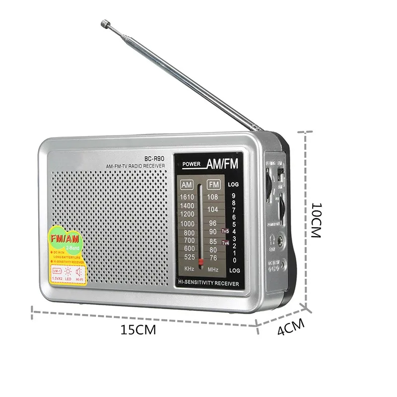Leory цифровой fm Радио мир приемник с телескопической Телевизионные антенны AM FM