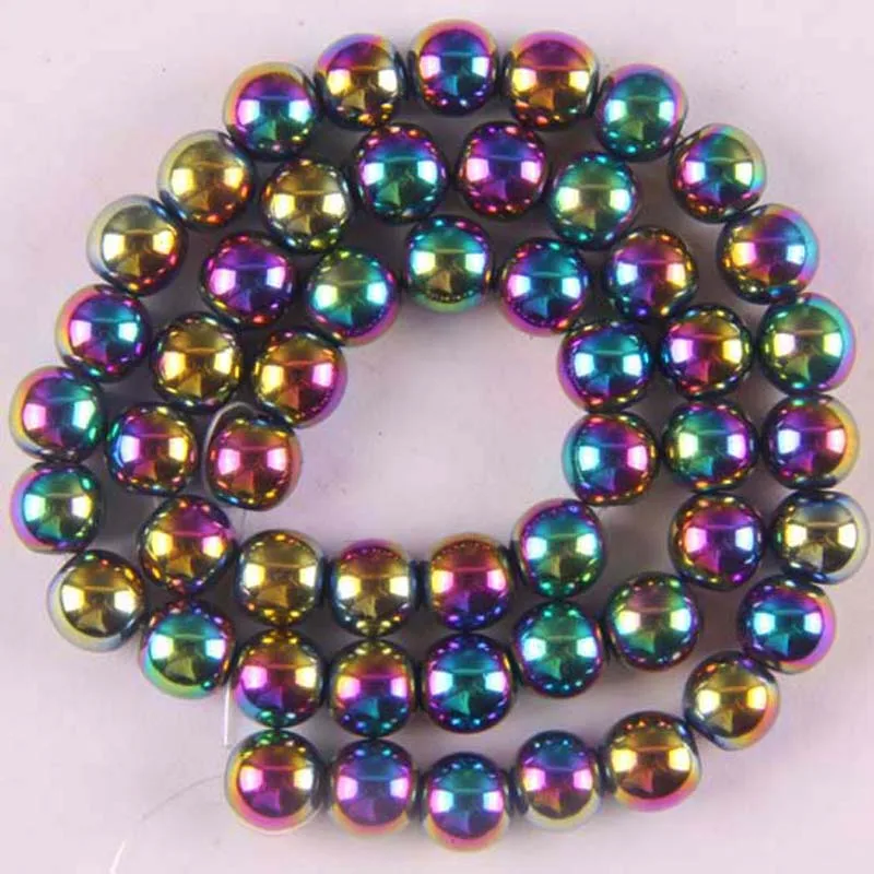 Бусины круглые из гематита 16 дюймов 8 мм|loose beads|bead strandshematite round |