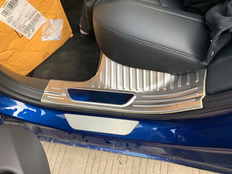 Автомобильные аксессуары для Tesla Model 3 2017-2021 внутренняя панель порога из