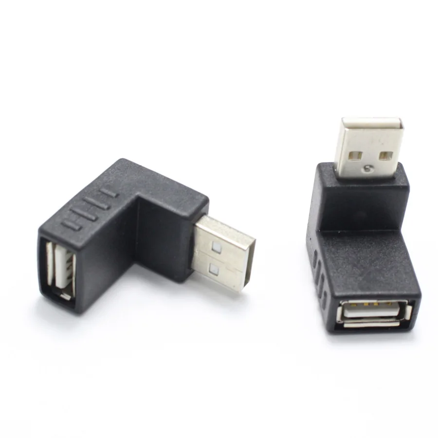 1 пара вверх/вниз штекер на гнездо 2 0 USB 90 градусов L Тип адаптер питания для