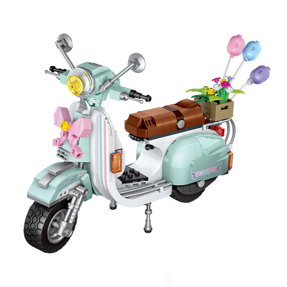 Creator город автомобиль vespa мини блоки мотоцикл собрать Строительные кирпичи