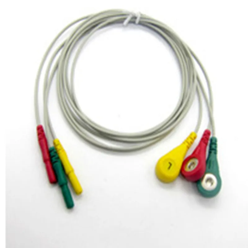 AAAMI holter рекордер ЭКГ leadwire 3 провода Snap IEC D1.5 to 4 0 Holter кабели для ECG Machine|snap snap|lead 3snap cable