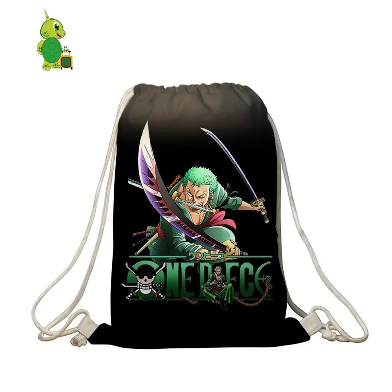 Одна штука Luffy Zoro Law Drawstring Bag Fans повседневный рюкзак для детей школьные сумки