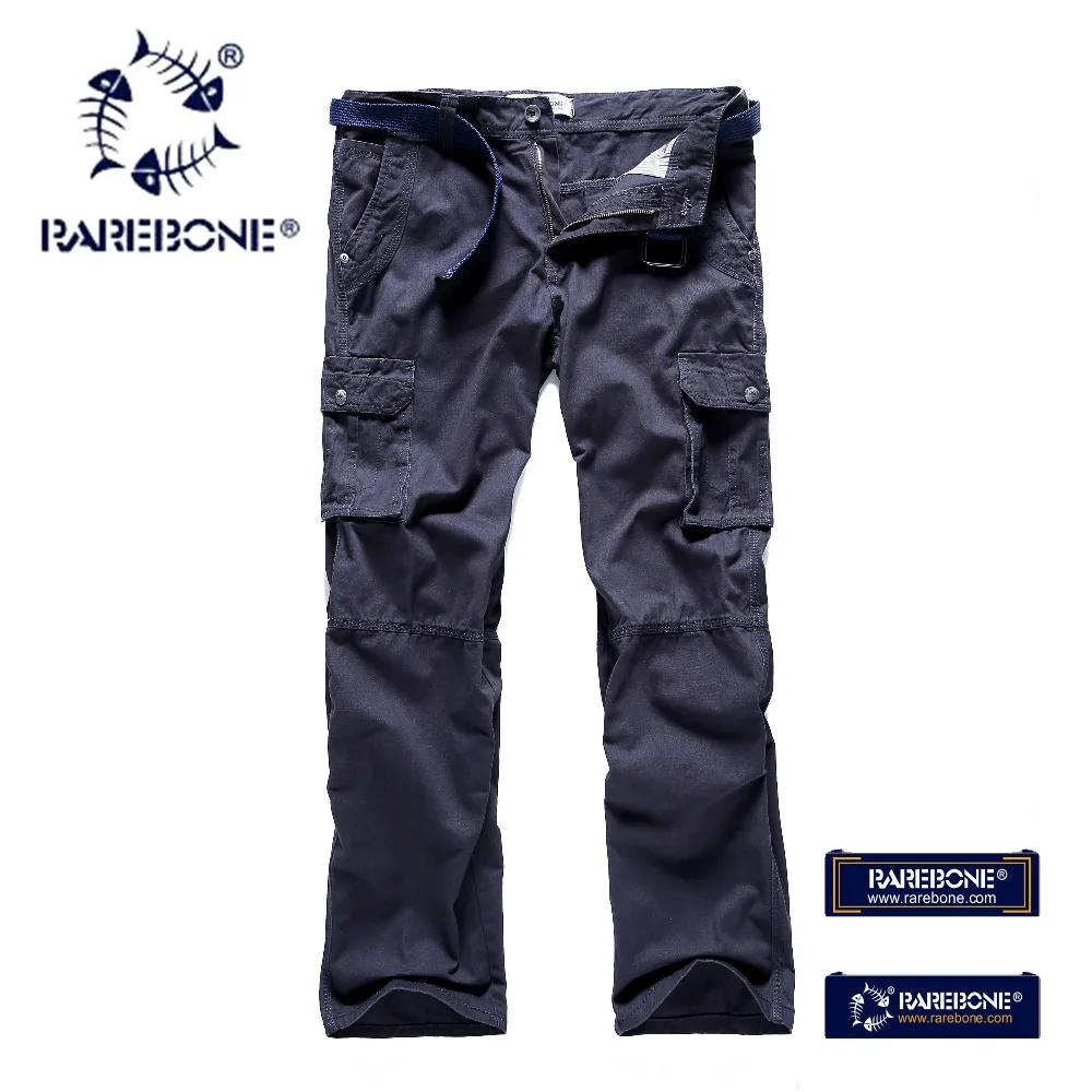 Rarebone 2018 новый Для мужчин Прочный Мульти карман хлопок Продавать хорошо Брюки