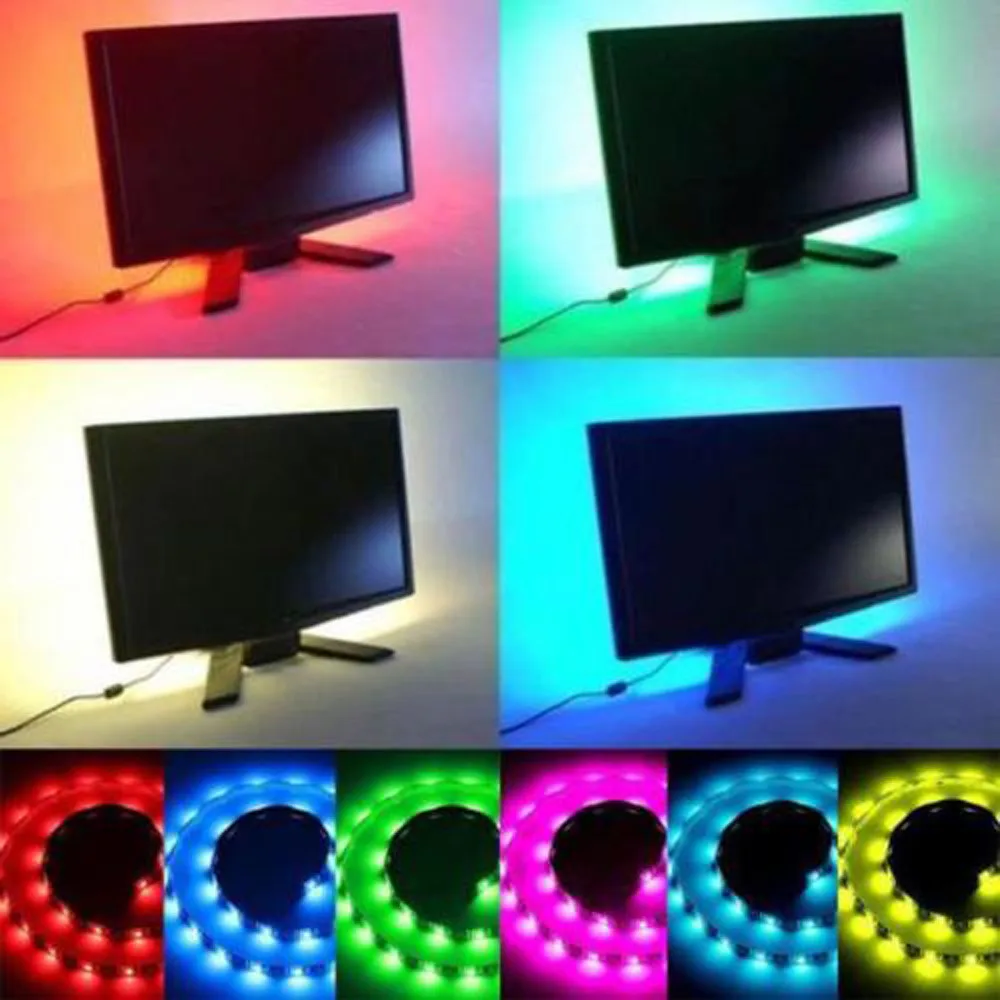 Светодиодная лента 5 в 5050 60SMD/M RGB светодиодный светильник полоса для телевизора