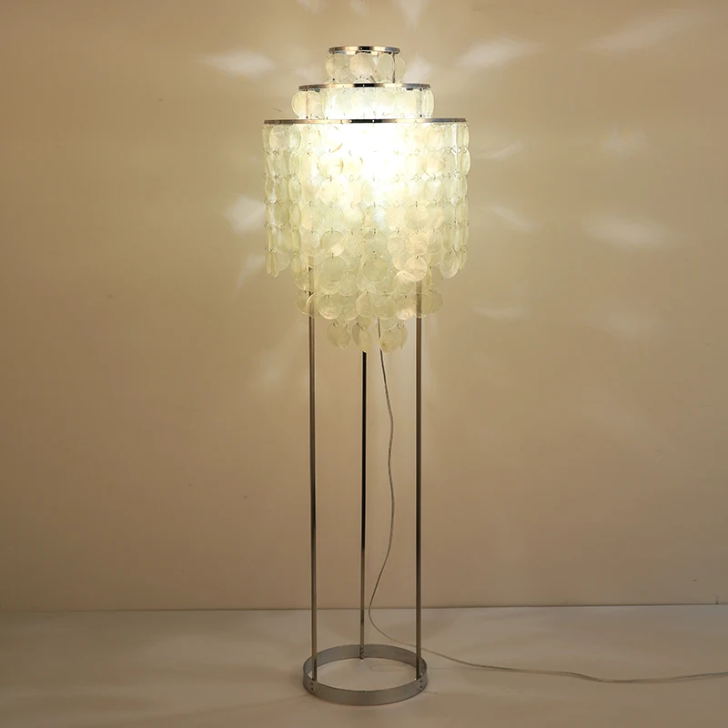 Современная Напольная Лампа в скандинавском стиле с натуральными ракушками