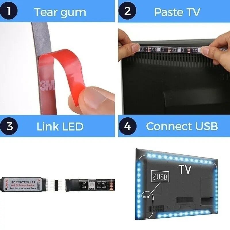Новая светодиодная лента USB 5050 RGBW RGBWW с контроллером Гибкая полоса подсветка для
