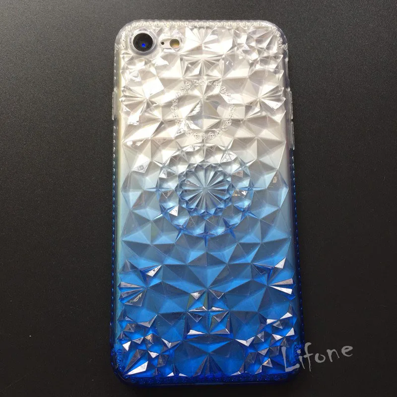 Glitter Rhinestone 3D Rugged Flower Case for iPhone7 6 6S Plus Soft TPU Crystal Ultra Thin Clear Shining For iPhone 7 7plus |