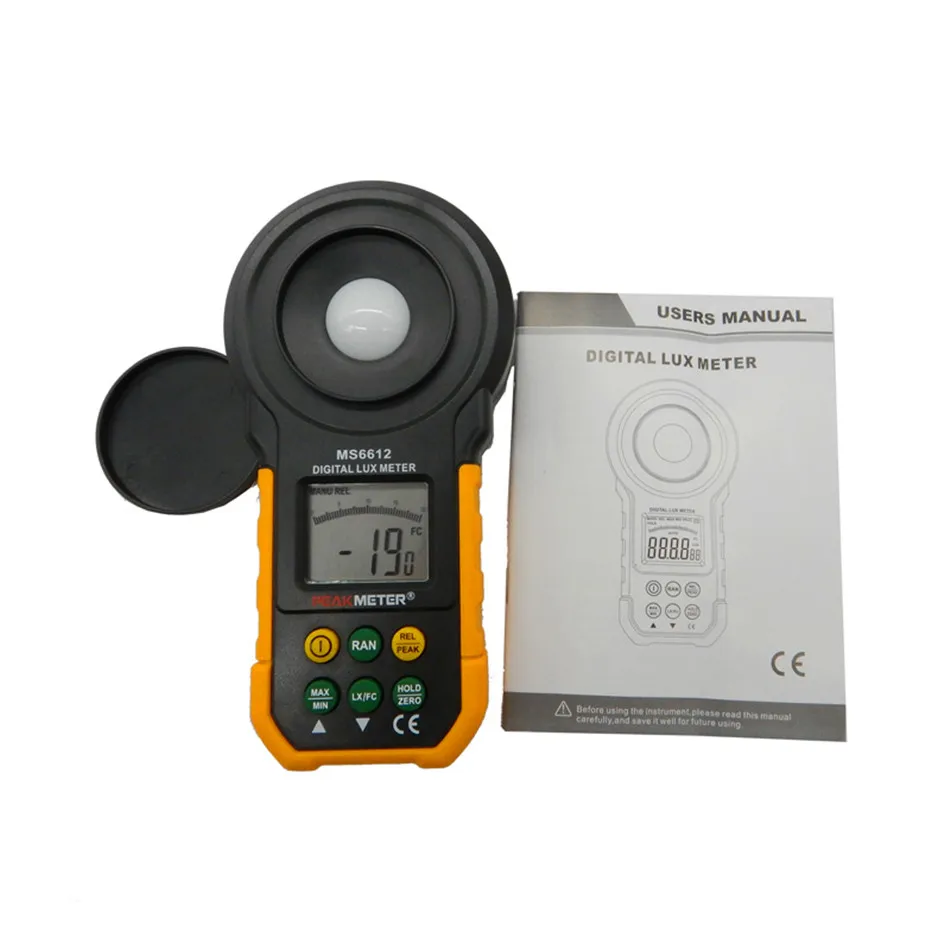 Цифровой светильник люкс MS6612 Lumenmeter Lux/FC метры люминометр с автоматическим ручным