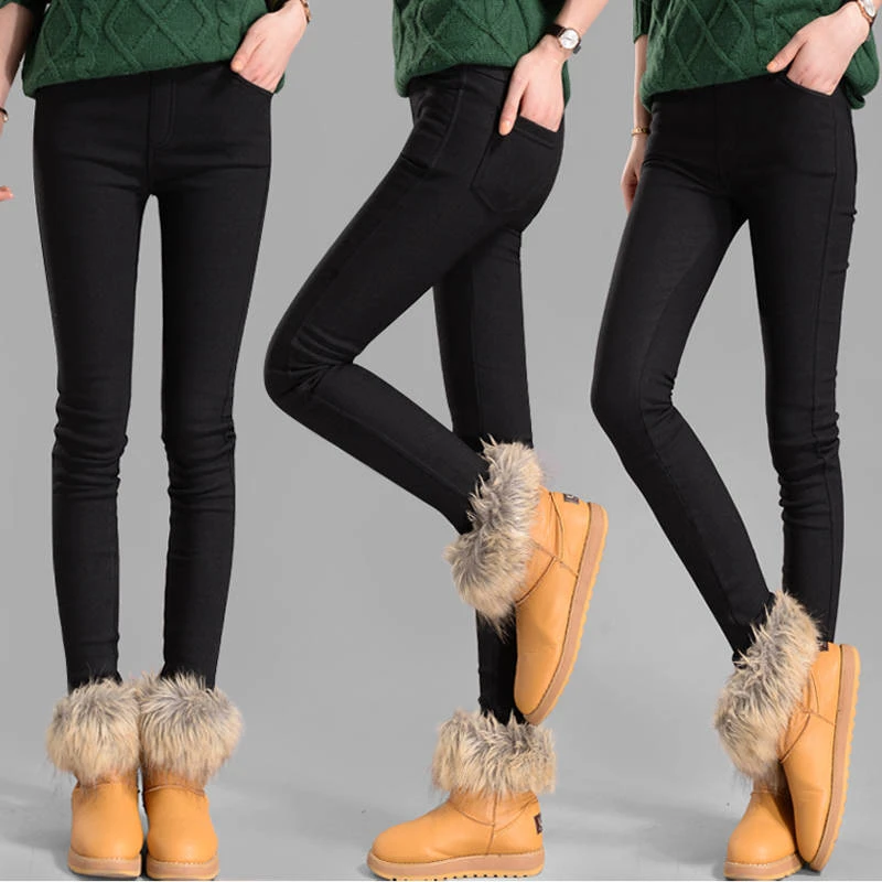 2018 плюс утолщенные бархатные новые модные осенне-зимние женские леггинсы брюки