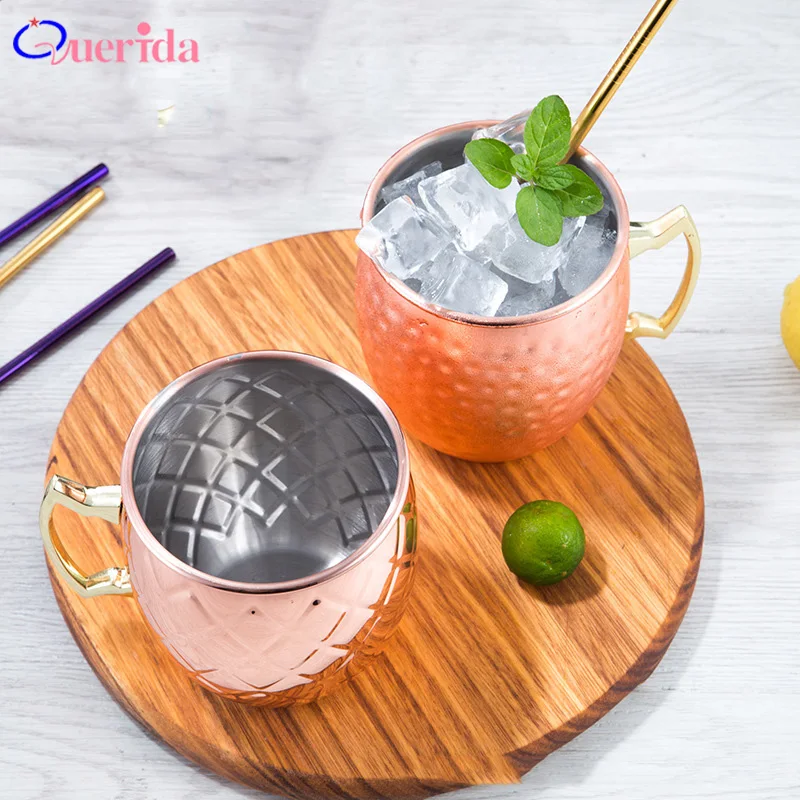 New Luxury Stainless Steel Cocktail Glass Rose Gold Juice Dr