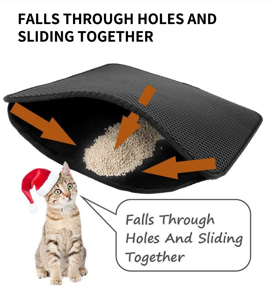 Водонепроницаемый коврик для кошек EVA двухслойный нескользящий чистки