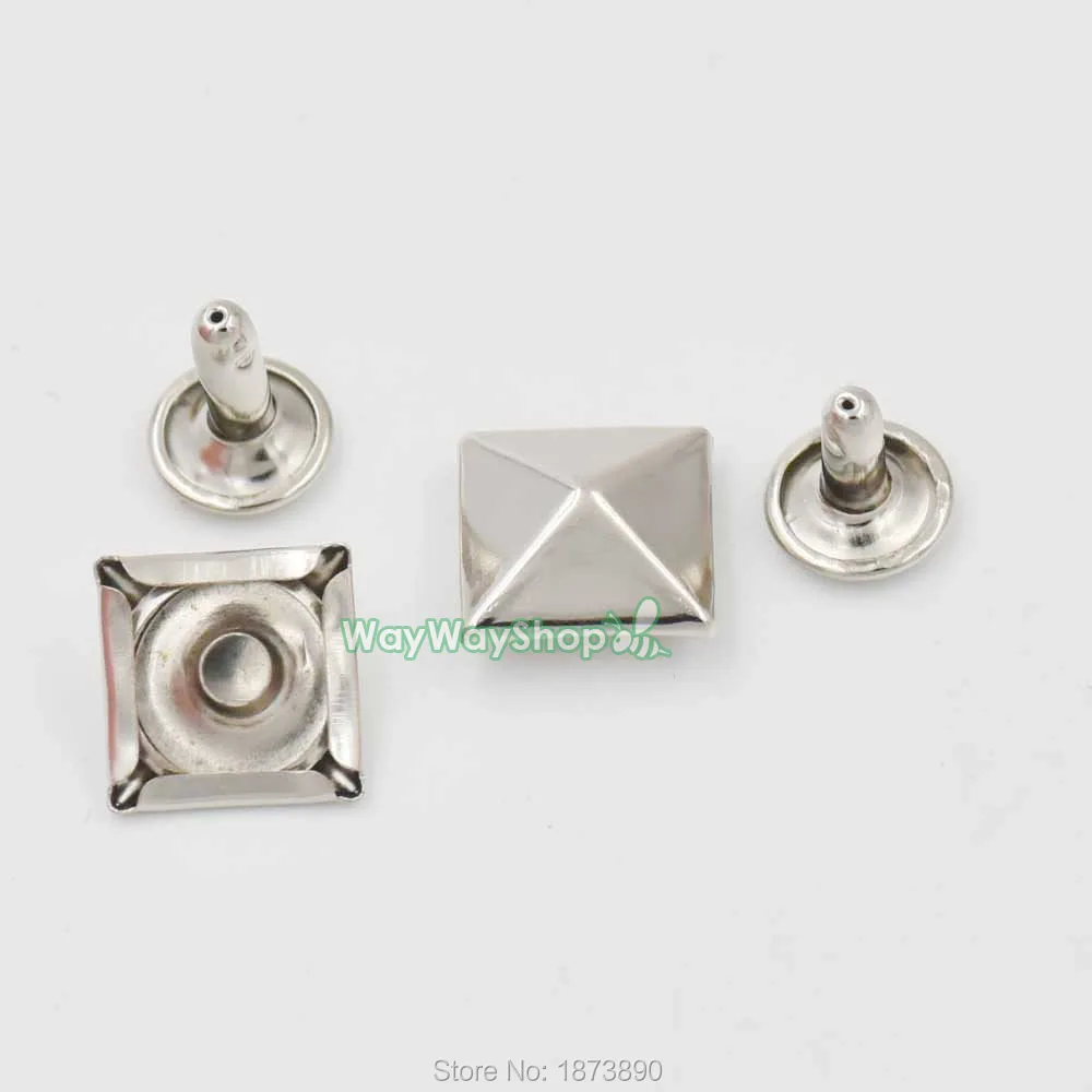 Пирамидальные заклепки 100 шт. гвоздики для сумок обуви одежды кожи никеля 12 мм 18 1/2