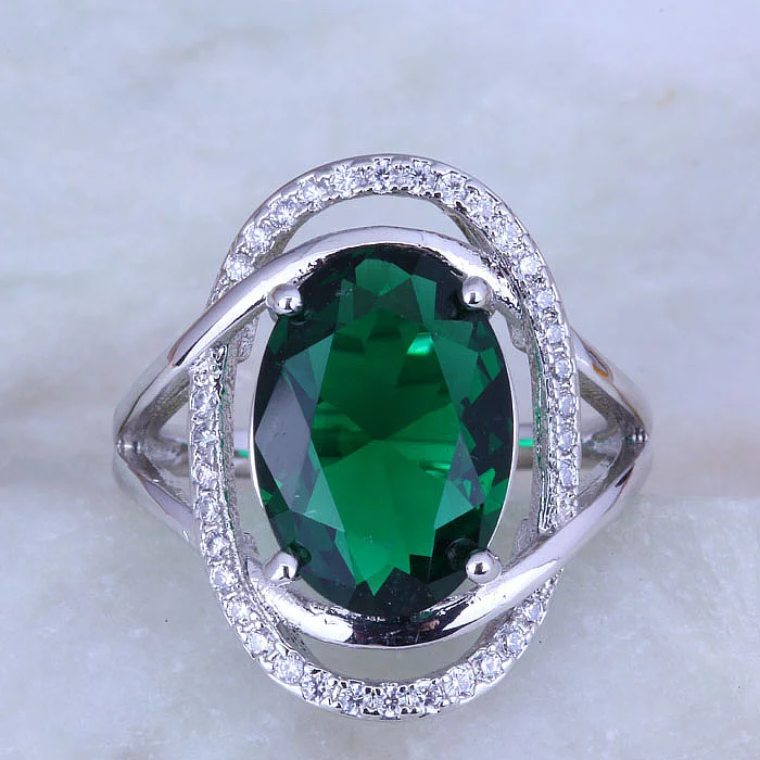 Высококачественное овальное искусственное и кубическое циркониевое серебряное
