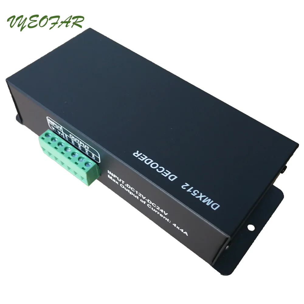 4CH DC12-24V светодиодный RGBW DMX512 декодер светодиодный DMX контроллер, RGB светодиодный DMX512 декодер 4 канала* 4A для Светодиодные ленты свет Применение