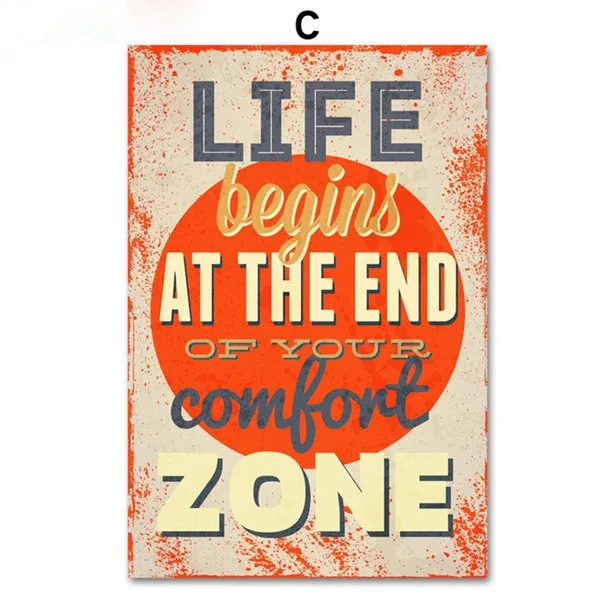 Красный Gohipang Motivational Typography Life Quotes A4 Vintage Retro Art Prints Poster Hippie Wall Pictures Canvas Painting Home Decor - Цвет: Красный