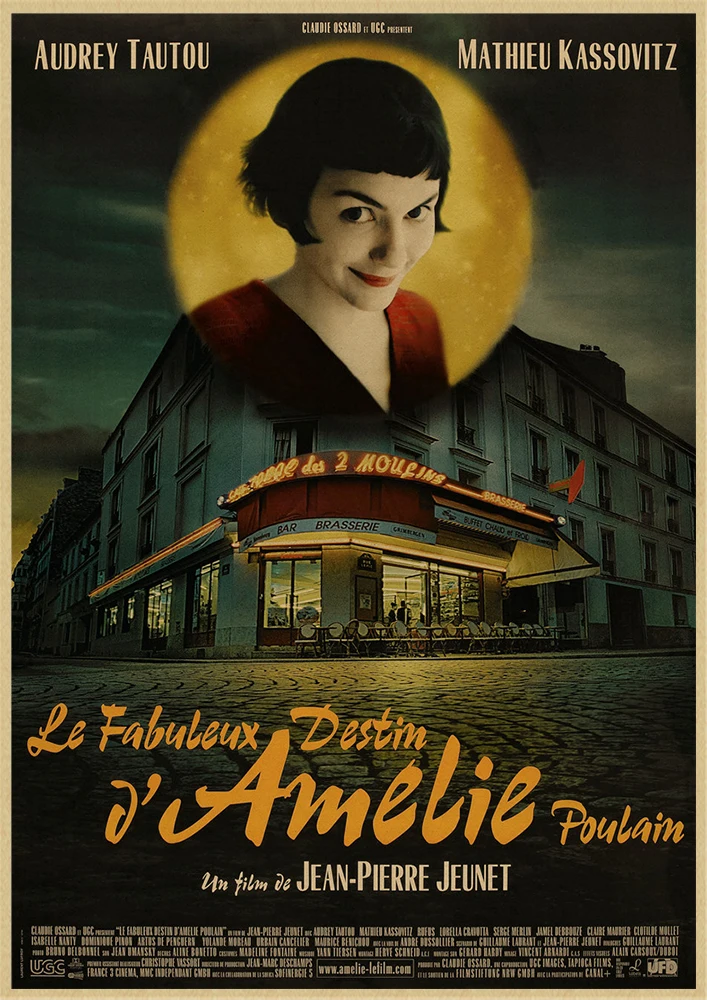 Классический фильм Amelie Ретро плакат, крафт-бумага настенная бумага настенные декоративные картины ВИНТАЖНЫЙ ПЛАКАТ