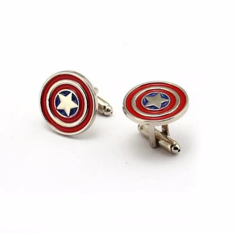 The Avengers Eendgame запонки Тор молот Капитан Америка Бэтмен запонка ссылка французская рубашка рукава манжеты пуговицы мужские свадебные подарки