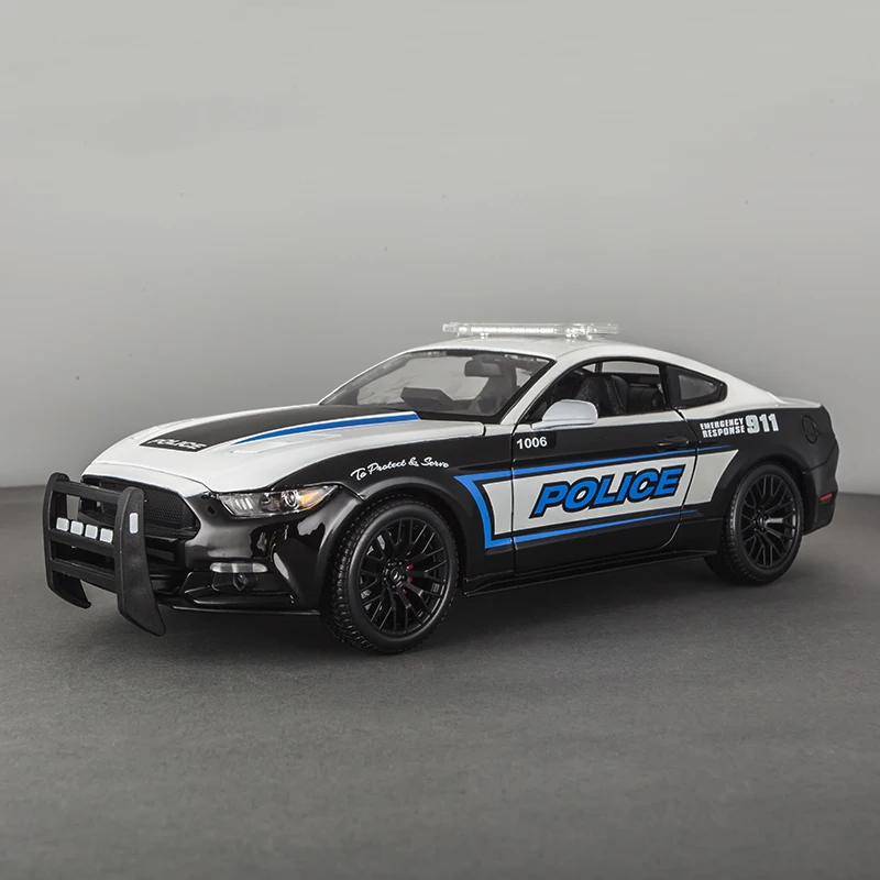 mustang GT cop car 1:18 оригинальные литые модели автомобилей Maisto из сплава, домашний декор, имитация автомобилей mkd2 для детей, Ford Mustang/GT, спортивный автомобиль - Цвет: mustang GT cop car