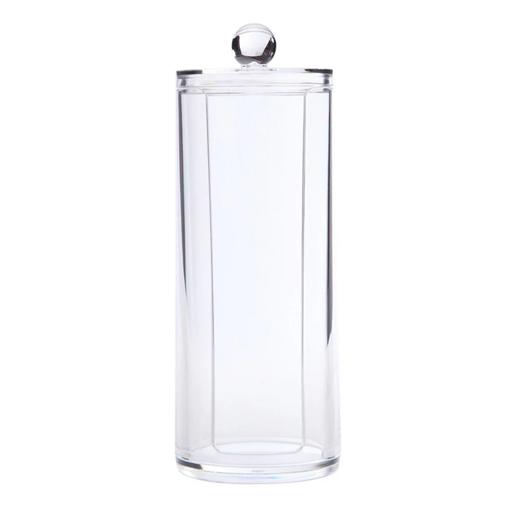 Clear Plastic Cotton Ball Holder Q-tips Makeup Brush Pads Swab Organizer Cosmetic Container | Дом и сад