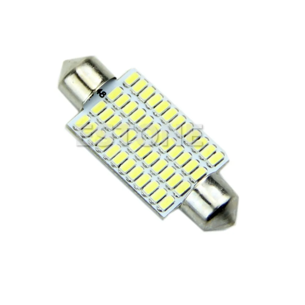 1 шт. 42 мм 3014 48 SMD светодиодный автомобиль гирлянда для салона Купол белый