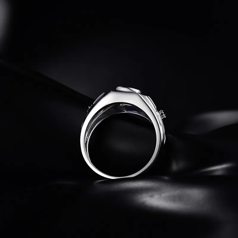Простой дизайн, натуральный Танзанит, мужские обручальные кольца, 14kt, белое золото, с бриллиантами, для мужчин, на день рождения, хорошее ювелирное изделие