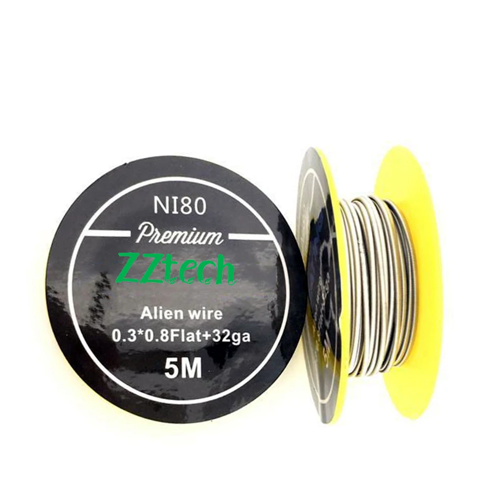 

2018 ZZtech Heating Wire 5m/roll SS 316L Flat Alien A1 Clapton Wire for RDA RBA Rebuildable Atomizer Heating Wires Coil Tool