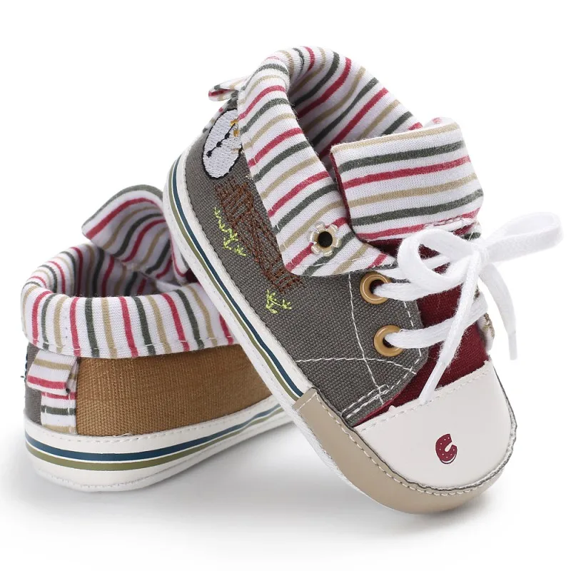 Демисезонные высокие кроссовки на шнуровке для новорожденных девочек и