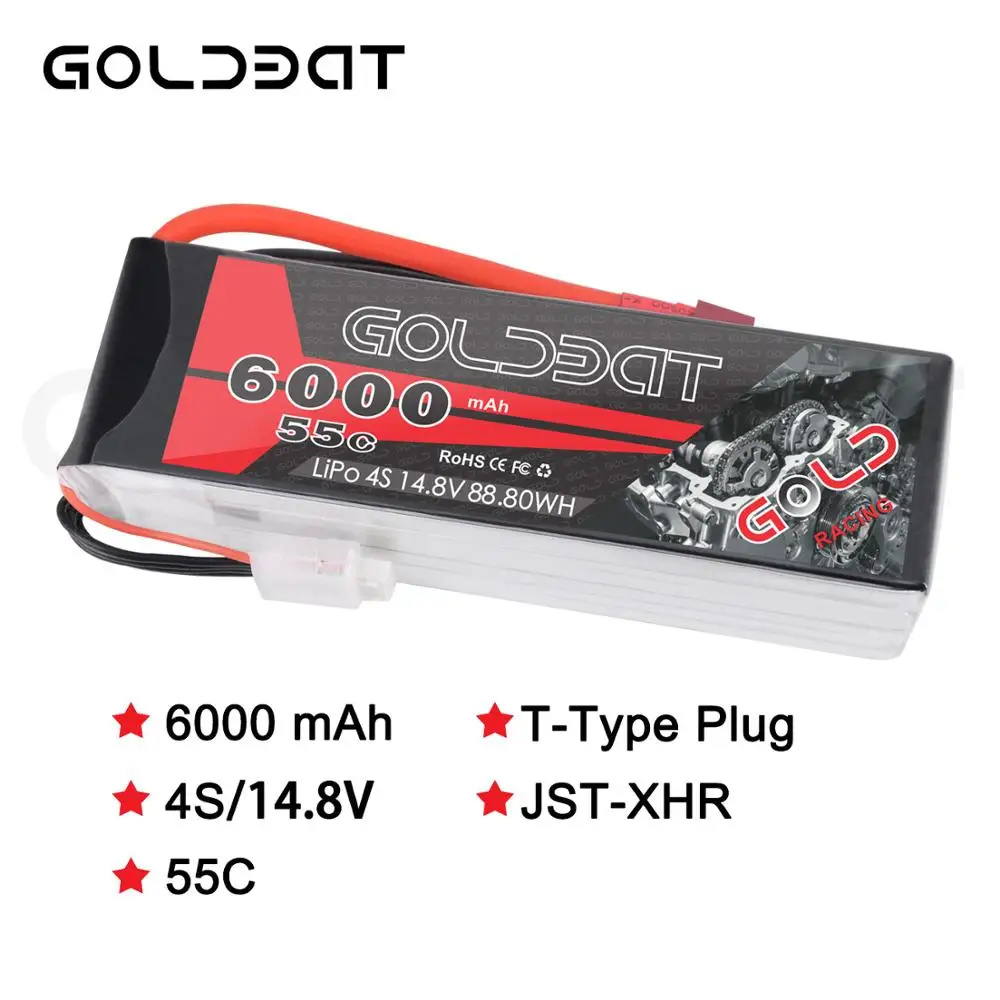 Lipo аккумулятор GOLDBAT 6000 мА/ч 14 8 в для автомобилей с дистанционным управлением lipo 55C
