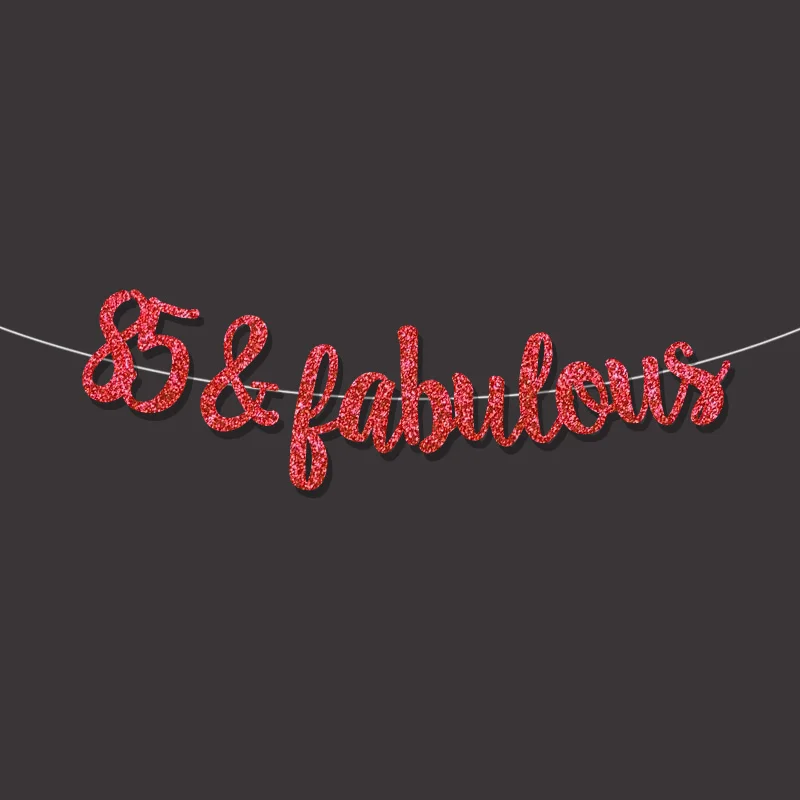 Золотой/черный/Серебряный Блестящий 85 и сказочный баннер 85th happpy день рождения