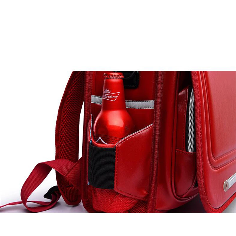 Orthopedic Backpack for kids solid School Bags For Boys And Girl waterproof PU Randoseru Backpack Primary Grades 1-3 schoolbags