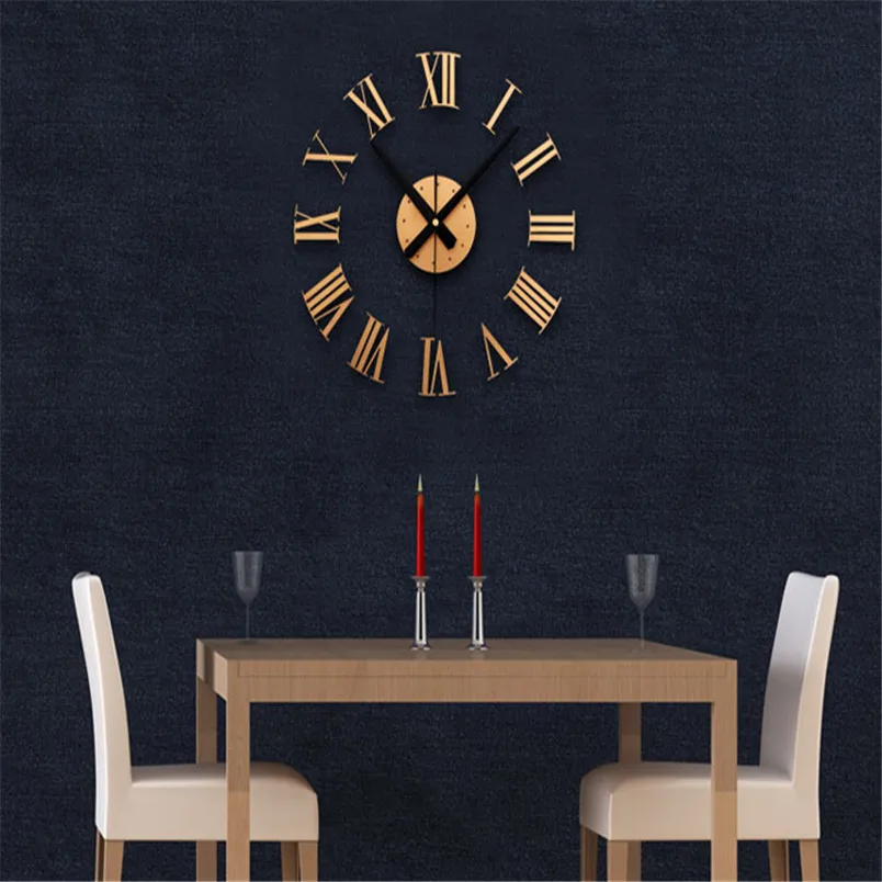 Современные Роскошные 3D настенные часы большого размера домашний декор DIY