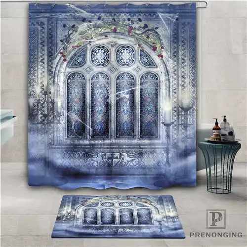 Пользовательский магический фон (1) водонепроницаемый занавеска для душа коврик