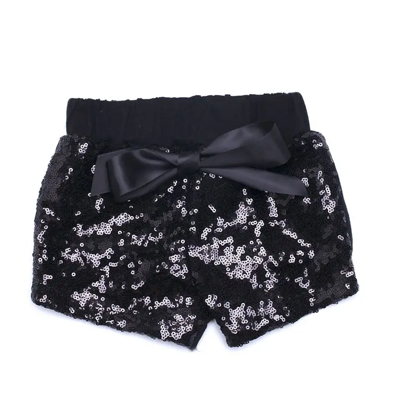 Темно-синие блестящие расшитые пайетками шорты синяя одежда для маленьких