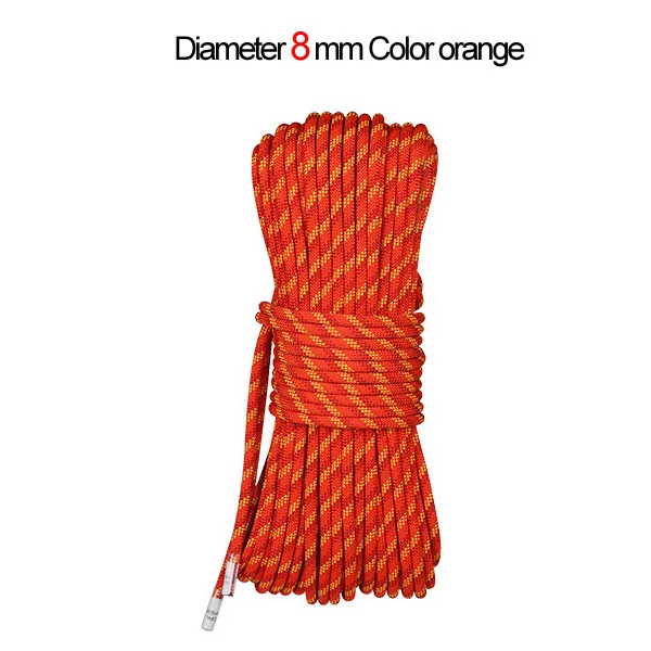 Diameter 8mm orange Диаметр шнура 8-12 мм Длина 5-100 метров высокопрочный полипропиленовый Паракорд скалолазание безопасность низкая-стрейч веревка статический Канат - Цвет: Diameter 8mm orange