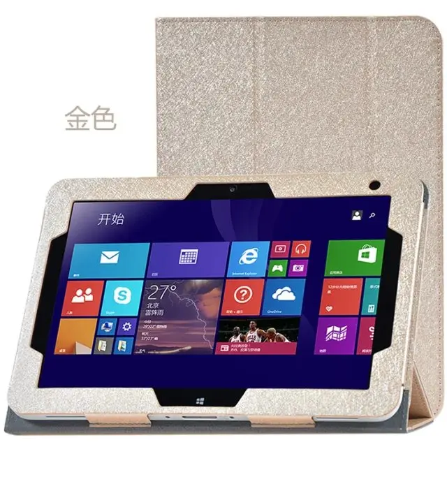 Для hp Elitepad 900 G1 1000 G2 10," планшетный ПК Шелковый узор из искусственной кожи чехол ультра тонкий флип-чехол Чехол с бесплатным подарком - Цвет: Золотой