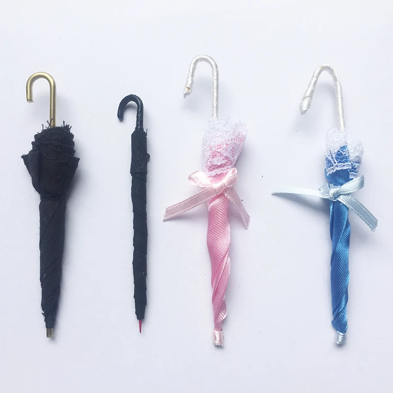 

ILAND Dollhouse Miniatures Mini Umbrella For 1/12 Doll House Accessories