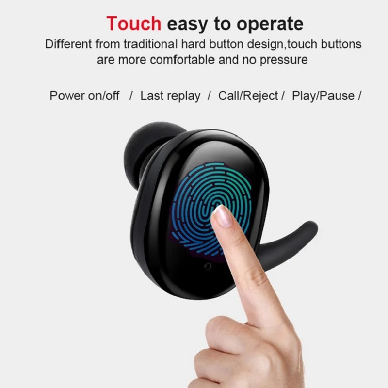 T2C TWS Wireless Mini Bluetooth Earphone For Xiaomi Huawei Mobile Stereo Earbud Sport Headphone With Mic Portable Charging Box |