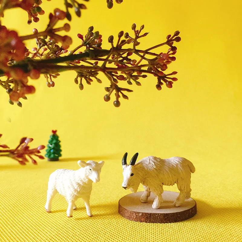 

Овца/Коза/миниатюры/Статуэтка/Сказочный Садовый Гном/искусственная кожа/ремесла/игрушка/модель