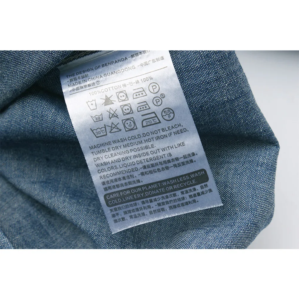 Мужская рубашка в американском ретро стиле из Оксфорда с длинными рукавами